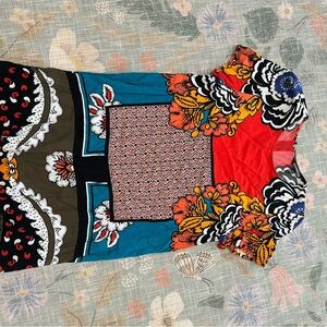 Express Red and Black Floral Dress